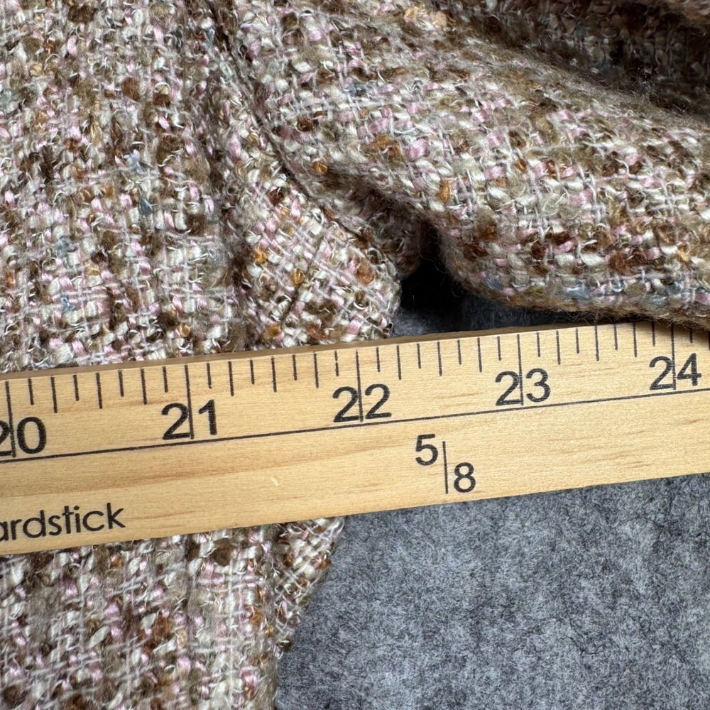 Jones New York Woman Tweed Blazer Jacket Brown Pink Tan Wool Blend Size 16W - Picture 4 of 9